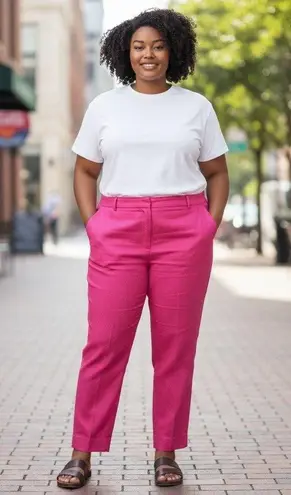 kim rogers Women's Fuchsia Casual Capris Pants