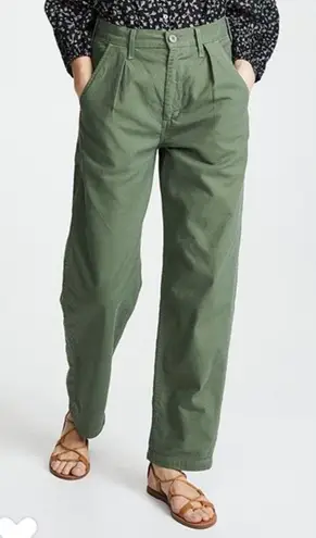 Citizens of Humanity NEW  Avery Pleated Chino Pants Green