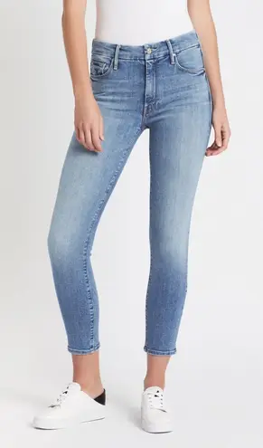 Mother The Looker Cropped Jeans Size 28 High Rise Independent Studies Blue