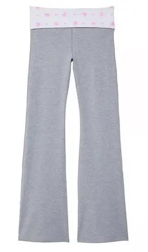 PINK - Victoria's Secret Victoria's Secret PINK x LoveShackFancy Foldover Flare Leggings gray NWT XS - Image 1