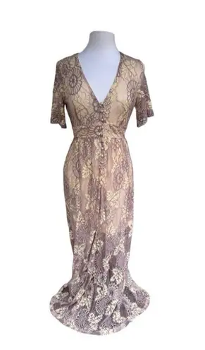 Prómesa Promesa Maxi Dress XL Purple Sleeping Beauty Feminine Lace Fairy Whimsical Flora