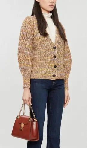 Ba&sh 💕💕 Gilet Haili Reversible Cardigan Sweater ~ Jaune Knit Small US 6 - Image 1