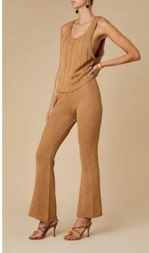 Savannah Morrow Casey Top Oversized Sweater Knit Tank in Almond Size Medium NWT Tan