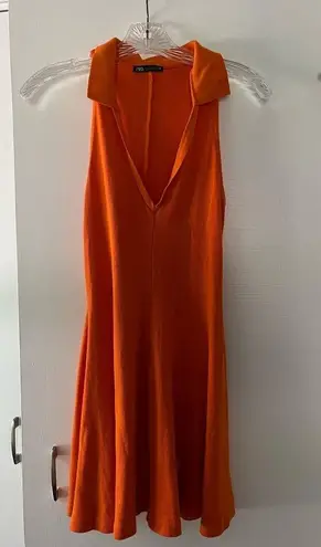 ZARA  Orange Cotton Dress