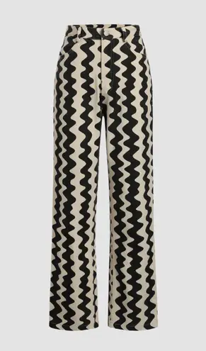 Cider NWT MID RISE WAVY RETRO STRAIGHT LEG TROUSERS – SIZE SMALL