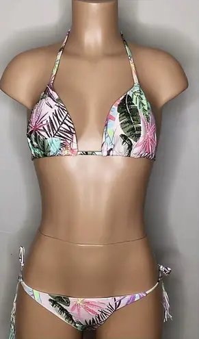 PilyQ New. PQ tropical beaded teeny bikini. L-top/M-bottom. Retails $ 168