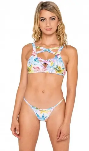 MegLiz Swim Tropical Bikini Size Small Pink
