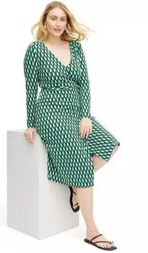 Diane Von Furstenberg 💕DVF x TARGET💕 Long Sleeve Midi Arrow Geo Green Wrap Dress XL