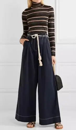 Ulla Johnson stripe metallic turtleneck