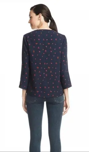 Draper James Purple Hampton Wrap 3/4 Sleeve Top 8