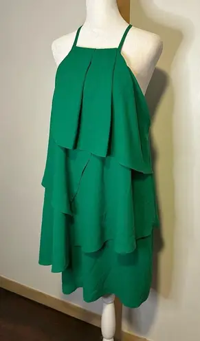 Adelyn Rae green halter mini cocktail dress size M
