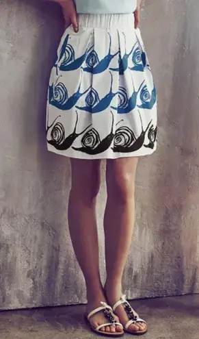 Maeve Anthropologie White & Blue
"Swirled Snail Skirt" by , S