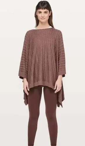 Lululemon  Divinity Poncho Woven Spanish Oak