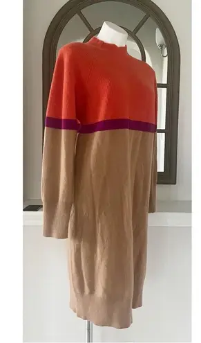 LUSSO 100% Cashmere Mock Neck Sweater Dress Size XL New w/Tag