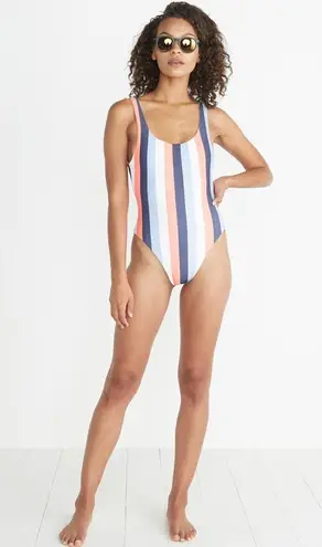 Marine layer Jade one piece swimsuit striped women’s size small low back summer