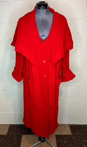 cardigan sweater long red hood Black Size XL