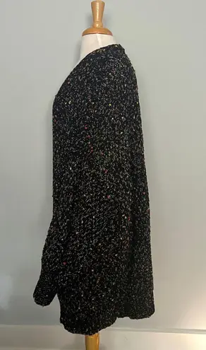 Haptics Black Colorful Pom Pom Cardigan Sweater Size 2X