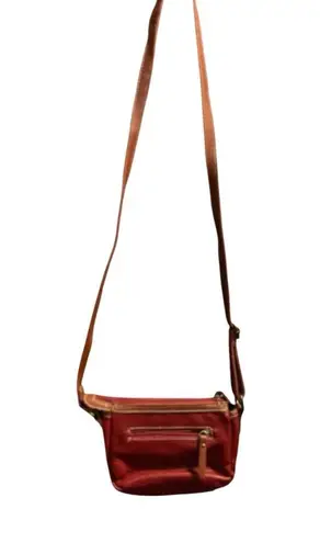 BOC Vintage Burgundy Shoulder Bag Women’s Pebbled Leather Casual‎ Red