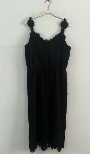 Elie Tahari NWT Goranna Black Lace Crochet Cotton Dress