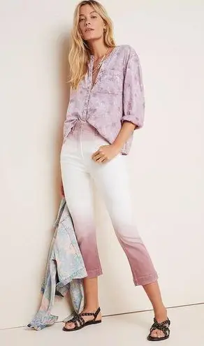 Anthropologie Pilcro Ultra High-Rise Dip-Dyed Slim Jeans Size 26