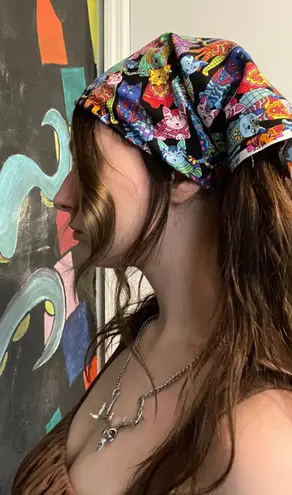 trippy cat bandana Multiple