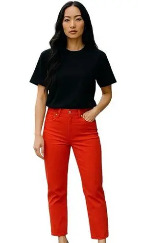 Tractr Women's Mona High Rise Ankle Length Coral Pink Jeans Size 14 NWT Red