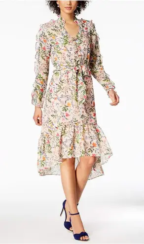 Julia Jordan Floral-Print Ruffled Midi Dress NWT size 14