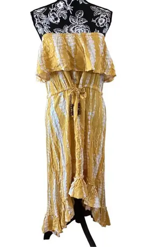 Blue Island Nwt Yellow Ruffled Sundress Size Medium