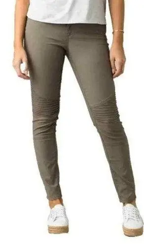 prAna Womens Size 6 Slate Green Brenna Moto Skinny Jeans Pants Athletic