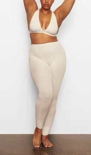 SKIMS Logo Pointelle Leggings Bone Size Large