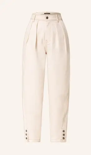 Magali Pascal High Rise Mom Tapered Leg Jeans EMMANUELLE Ecru Size Small NWOT White