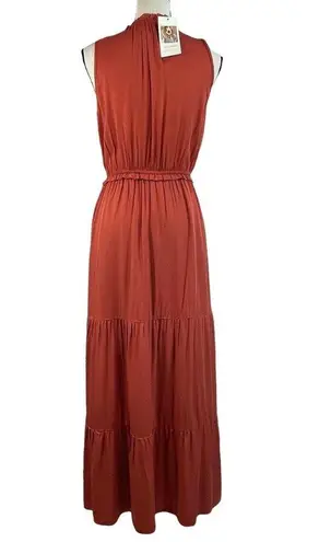 Kirunda Small Maxi Dress Sleeveless Halter Tie Keyhole Neck Ruffled New