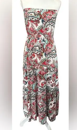 Gypsies & Moondust colorful A-line Midi Skirt 100% rayon size S