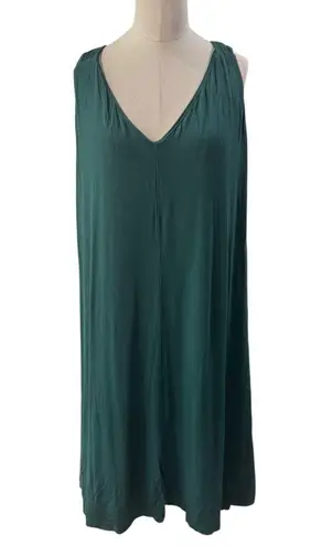 Soma Cool Nights V neck sleeveless Y back Teal nightgown size XXL Green