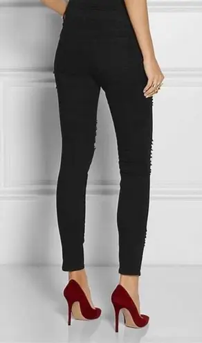 Frame Le Skinny de Jeanne Film Noir Black Mid Rise Jeans Size 26