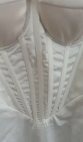 NEW Heiress Beverly Hills Ivory White Satin Corset Midi Dress XS