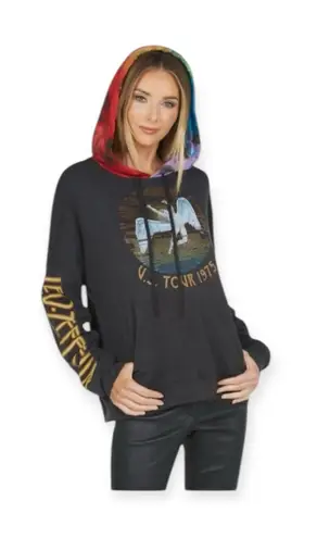 Lauren Moshi Rare: ♫ Melanie Led Zeppelin Crystal Pullover Hoodie ♫ Onyx Rainbow