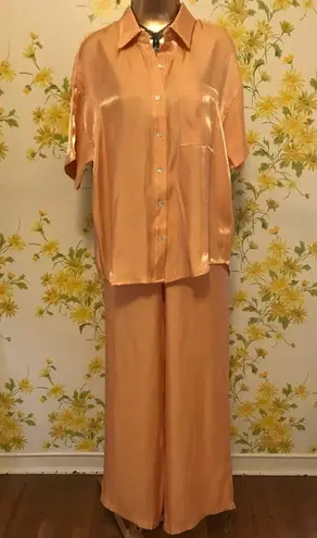 PaperMoon NWT playful two piece set melon/salmon size S