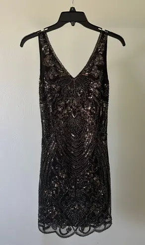 GB Black Sequin Homecoming Dress