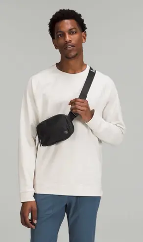 Lululemon  Everywhere Belt Bum Bag 1L Black Crossbody Waist Fanny Pack Spellout - Image 1