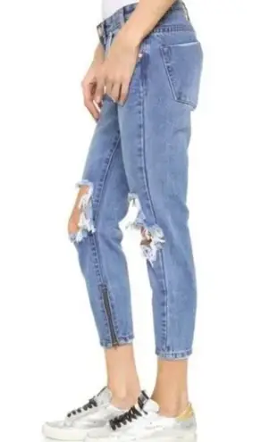 One Teaspoon Freebirds Pacifica Low-rise Busted Knees Jeans