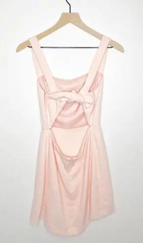 Wilfred Aritzia  Aperture Tie Back Mini Dress Square Neck in Petal Pink Size 6