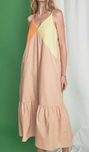 English Factory COLOR BLOCK MAXI DRESS