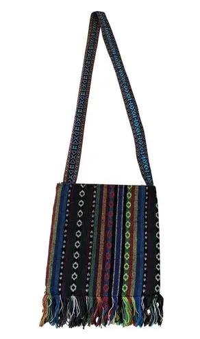 Vintage Hmong Tribal Ethnic Thai Indian Boho Crossbody Bag Tote Messenger Blue