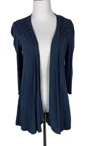 Kenar Navy Blue Open-Front Cardigan - Womens S