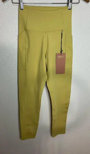 Girlfriend Collective High-Rise Thigh Pocket Compressive Leggings Yellow NEW XS