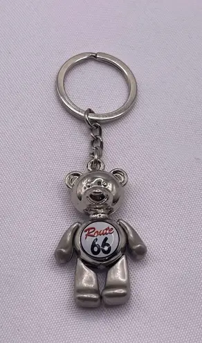 Route 66 Teddy Bear Keychain Collectible Souvenir