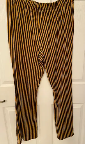 Wearever Palazzo Mustard & Black Striped Pants by size 3X NWOT