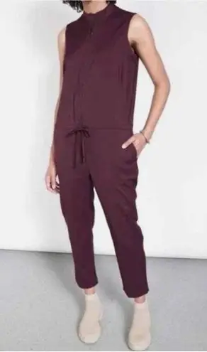 Wildfang NWT Empower Eggplant Purple Sleeveless Jumpsuit Size XXL