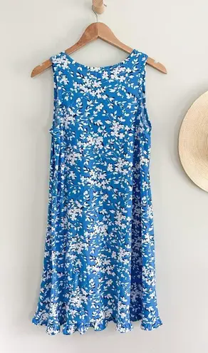 Draper James | Grace and Charm Floral Ruffle Nightgown | Blue Shadow | Sz S/M